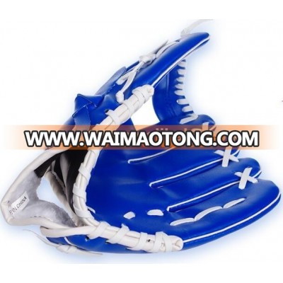 Cheap price 10.5inch blue color left hand PVC leather stock baseball gloves