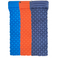 Inflatable sleeping pad sleeping mattress with built in pillow