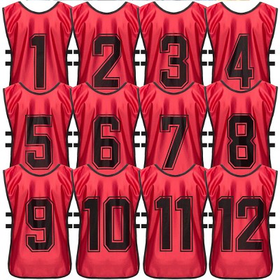 Actearlier numbered soccer training vest bibs football scrimmage training vests soccer pinnies