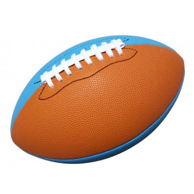 ActEarlier Blue Orange Grain surface PU leather customized football american rugby ball size 9