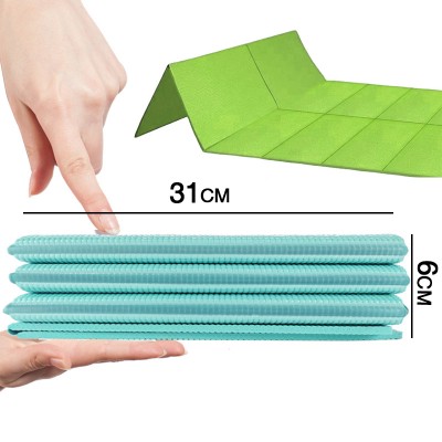 Professional PVC Foldable Folding Thick Yoga Mat for Yoga Fitness Pilates Floor Workouts Travel Exercise Mat with bag