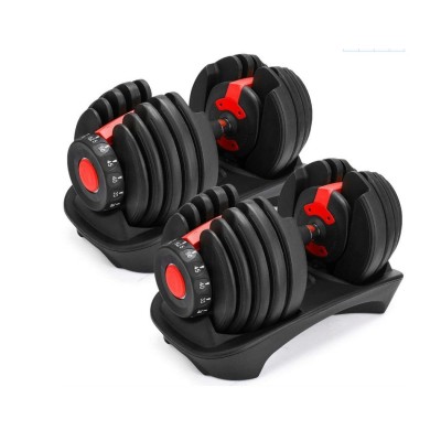 24kg 5-52.5Ibs Adjustable dumbbell home gym equipment weight lifting gear free shipping for European buyers